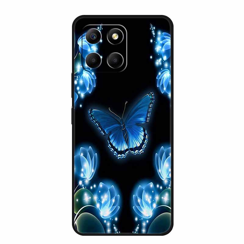 Чехол для Honor X6a Животные ТПУ Силикон Мягкая Задняя Крышка Телефона для Huawei Honor X6a HonorX6A 2023 Защитный Волк Черный Крутой Чехол
