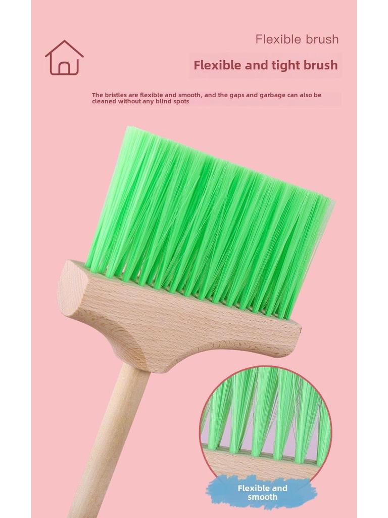 Детский деревянный игровой набор для уборки: Метла, швабра и инструменты для раннего обучения