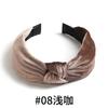 Широкий ободок для волос из ткани с узлом, однотонный золотой бархатный ободок для волос, женские бархатные аксессуары для волос