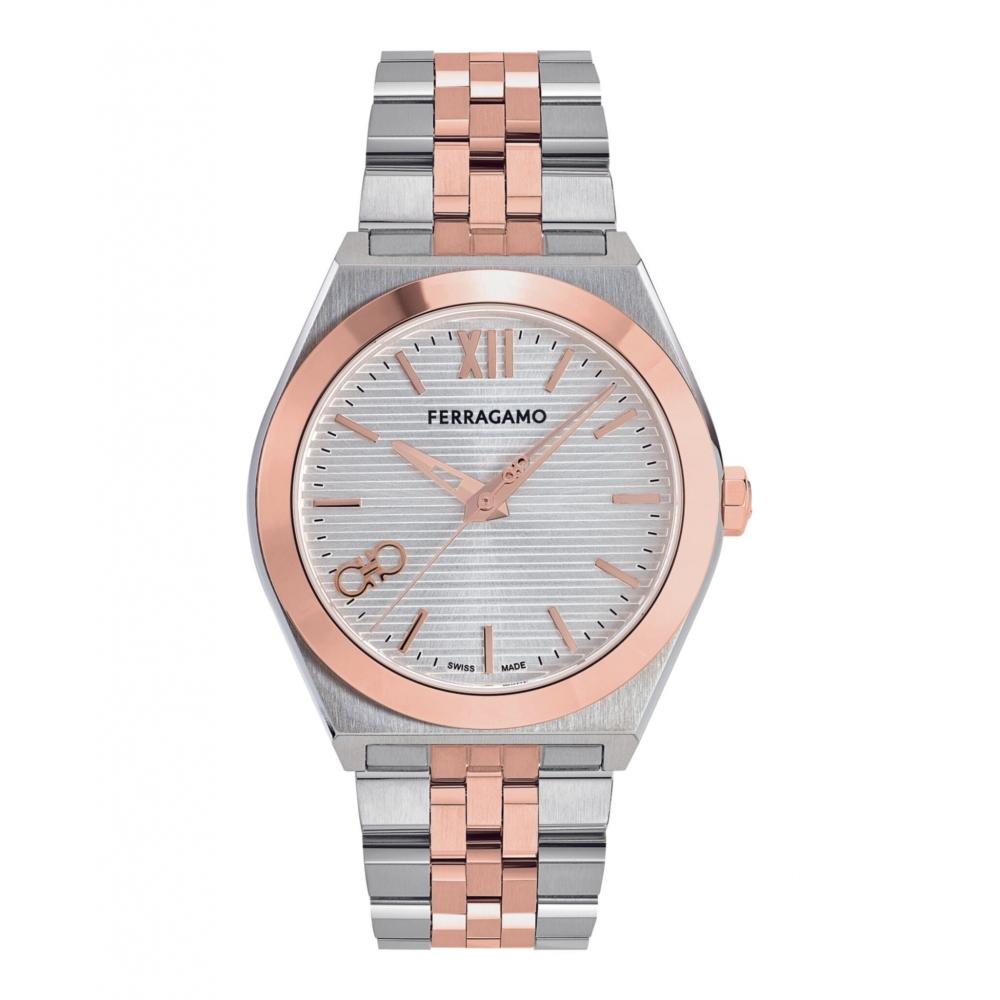 Salvatore Ferragamo Vega New Bracelet Watch Two Tone Two Tone Silver