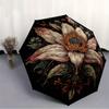 1pc Floral Mandala Automatic Open/close Folding Compact Umbrella, 8-Rib Sturdy Canopy, Lightweight Portable, Everyday Use, Gift,055