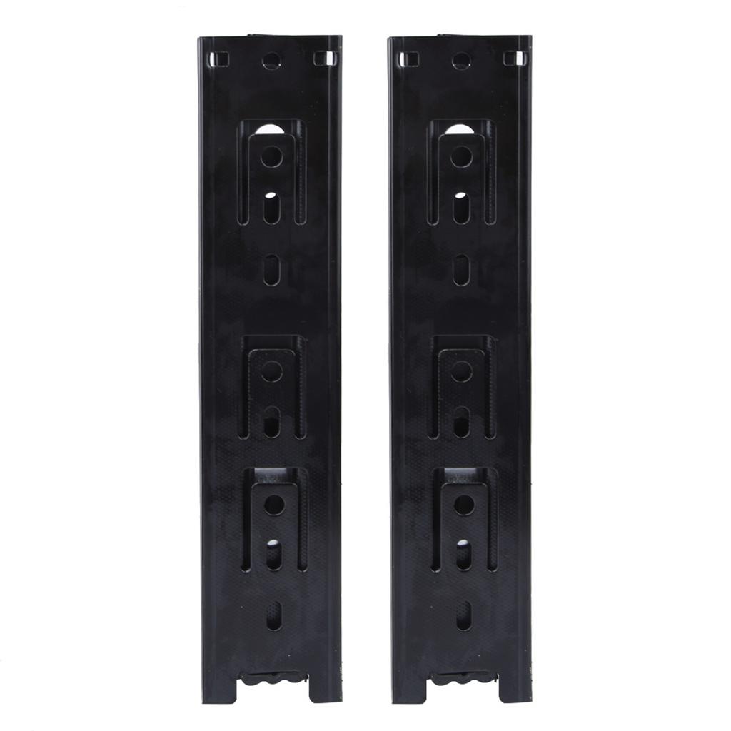 1 Pair Cold Rolled Steel Black 8 Inch Drawer Sliding Rail with 3-Section Ball Bearing