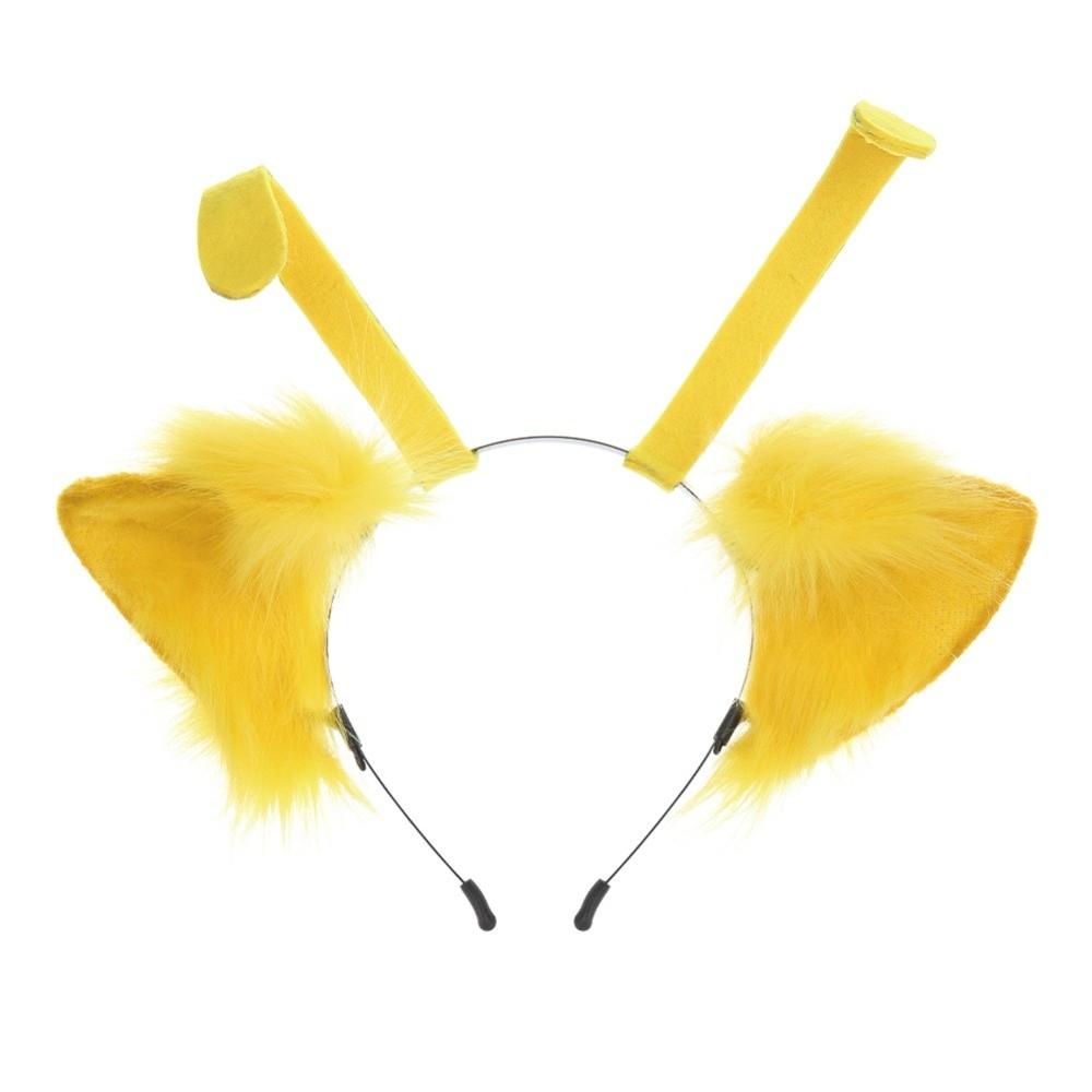1 Pcs/set Handmade Kitten Ear Hair Hoop Headdress Cosplay Tail Animal Ear Animal Tail Suit Anime