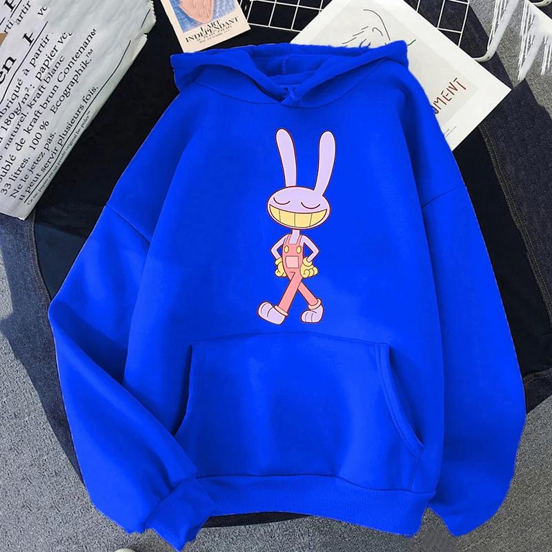 Толстовка с капюшоном Jax The Amazing Digital Circus, модная кавайная толстовка унисекс с длинными рукавами, осень-зима, винтажные толстовки, повседневные футболки Y2K