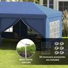 3x6m Pop-Up Gazebo, with Curtain Walls and Windows, Blue