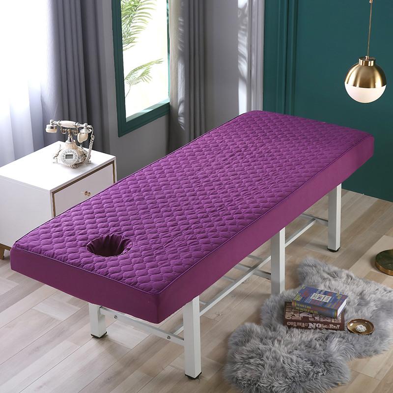 Утолщенное стеганое покрывало для массажного спа-стола, универсальное постельное белье для салона красоты с отверстием, чехол для массажного спа-стола