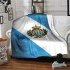San Marino Print Flannel Blanket High Quality Warm Comfortable Cover for All Seasons Perfect for Gifts Home Decor