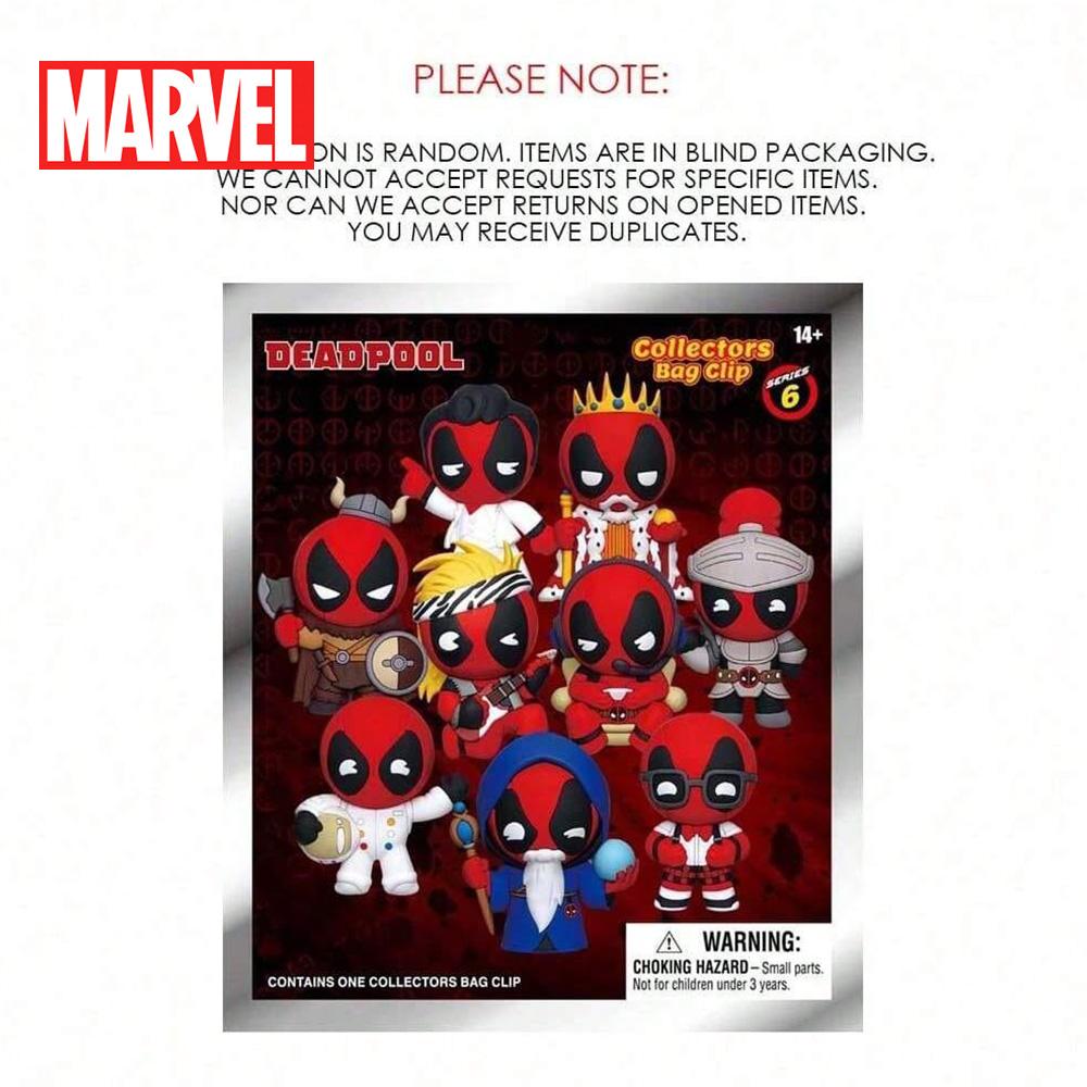 1 шт. Официально лицензированная 3D фигурка Дэдпула из Marvel, случайный брелок-подвеска, фигурка из аниме, брелок для ключей, рюкзак для коллекционера аниме Kering