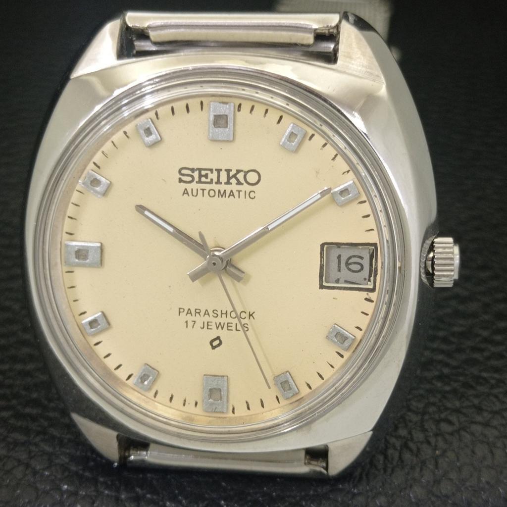 Seiko SPORTSMATIC VINTAGE JAPAN 7625E MENS CREAM COLOR DIAL WATCH A703935-1 R213g-a703935