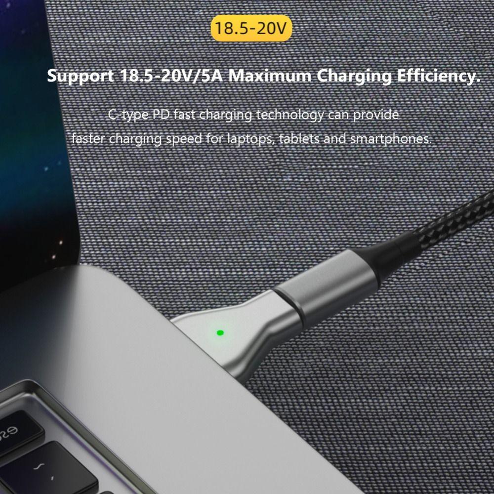 Quality Laptop Connector T-Tip PD Quick Charging Plug Converter USB C Adapter Type C to Magsafe 2