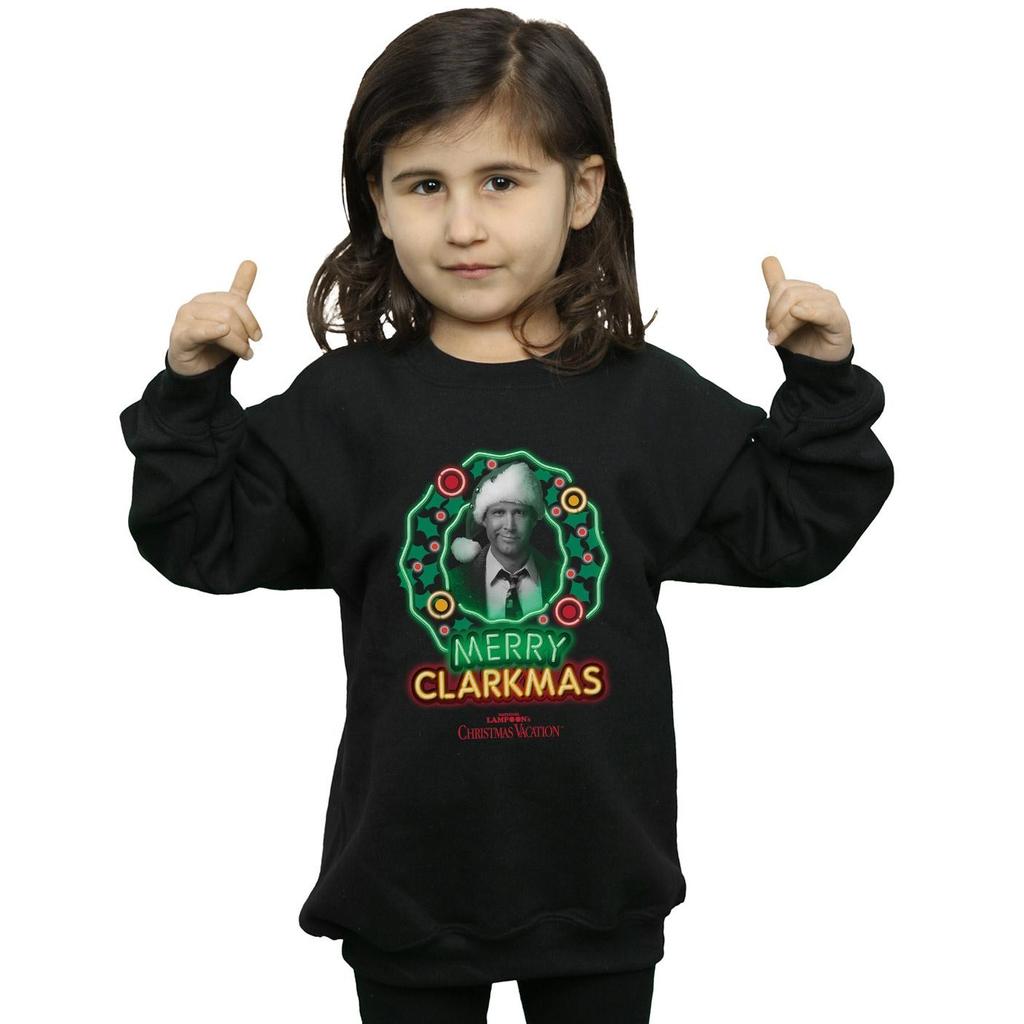 National Lampoon´s Christmas Vacation Girls Greyscale Clarkmas Sweatshirt