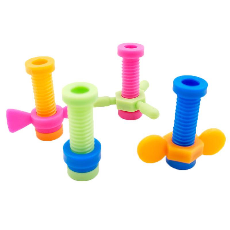 Детский красочный АБС-пластик, 4 шт., игрушка с винтами, вращающиеся пеналы с винтами, сенсорные игрушки-антистресс для детей с аутизмом, подарки