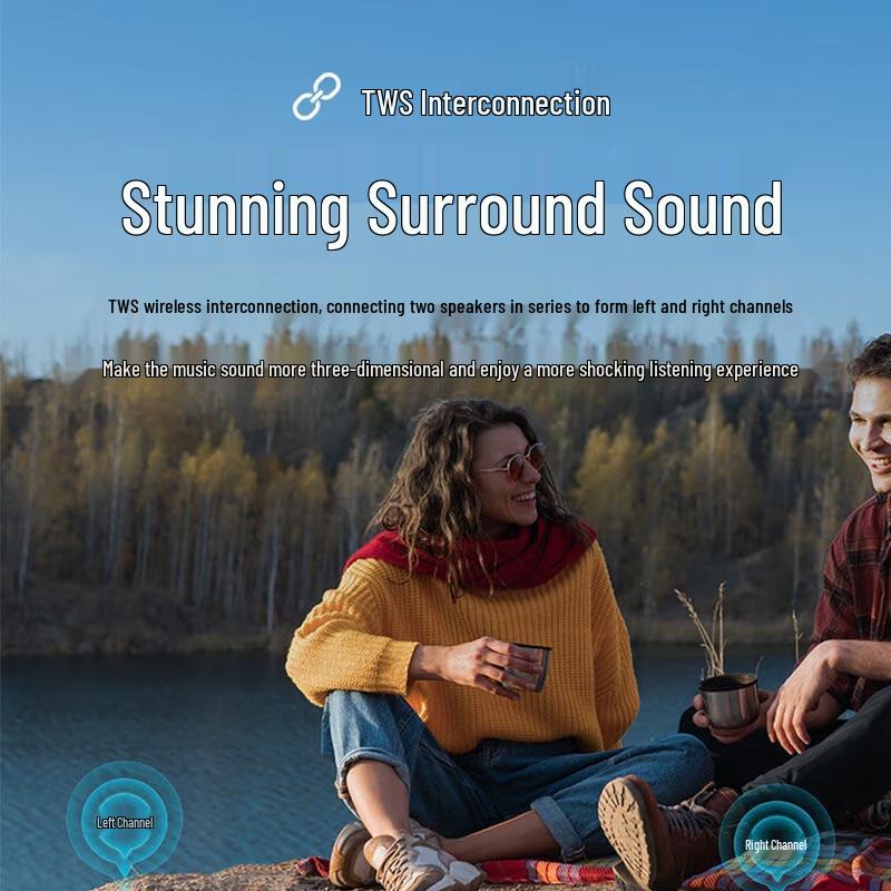 SEE ME HERE Wave W10 Portable Bluetooth Speaker CN plug (adapter included)