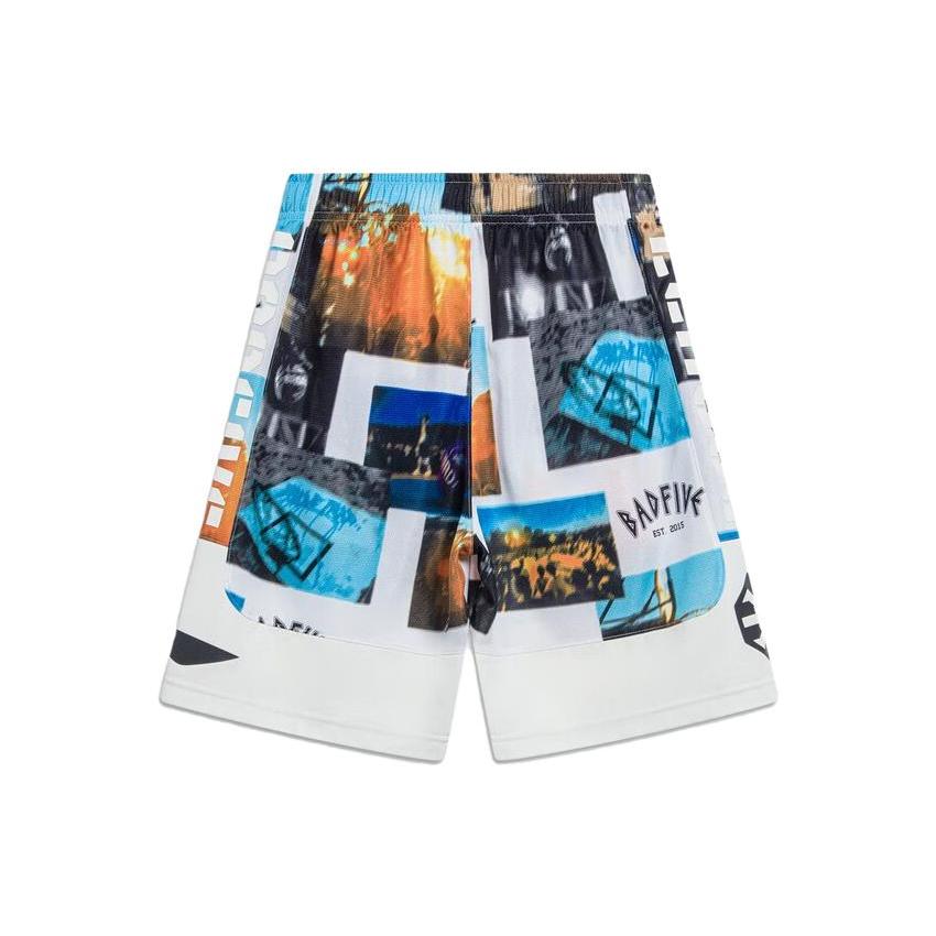 Li Ning x Mister Cartoon Badfive Спортивные шорты Мужские Фото Принт по всей поверхности Цвет Слоновая кость AAPT045-5