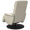 Massage Chair with Footrest Cream Faux Leather
