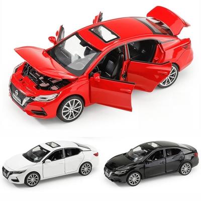1/32 Nissan SYLPHY Миниатюрная литая игрушечная модель автомобиля со звуком и светом, открывающиеся двери, образовательная коллекция, подарок для детей, мальчиков