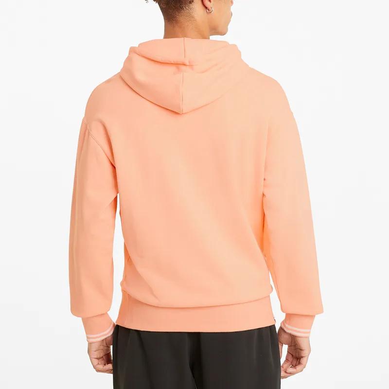 PUMA Sweatshirts Men's Apricot Red Hooded Moderate Regular (Unisex) Sweatshirts 531430 26