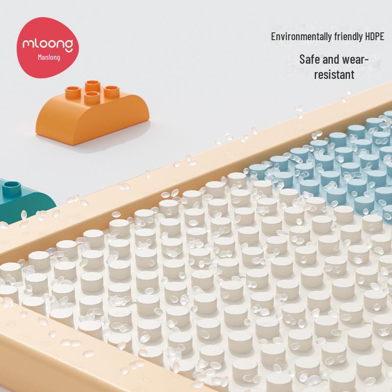 Детский складной стол-конструктор Manlong и доска для рисования - развивающая игрушка с крупными частицами для мальчиков и девочек