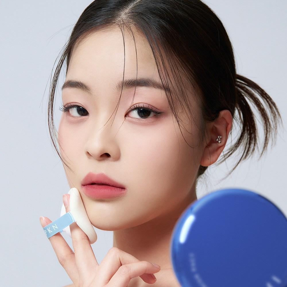 IPKN Skin Finish Pact Powder + Refill, No. 21 Nude Beige, 2 Sets