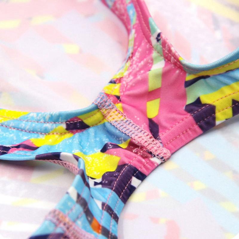 Детский цельный купальник для девочек, тренировочный костюм для плавания