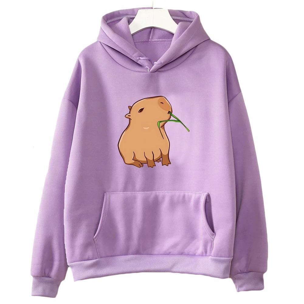 Unisex Funny Capybara Print Hoodie Women/Men Kawaii Cartoon Tops Sweatshirt for Girls Unisex Fashion Harajuku Graphic Hooded Pullovers