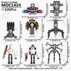 MOOXI Аниме Серия Фигурки Скибиди Туалет Оператор Битва Робот Строительные Блоки Модель MOC Кирпичики Сделай Сам Монтессори Игрушки Детские Подарки