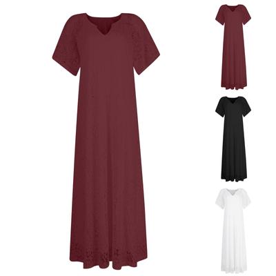 Женское летнее новое модное элегантное повседневное кружевное праздничное платье с коротким рукавом и v-образным вырезом