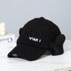 Осень и зима новая утолщенная бейсболка из овечьей шерсти детская холодная теплая может завязывать хвост кепка тренд