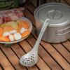 Boundless Voyage Titanium Slotted and Design with Long and Ideal for and Camping Ti1038A Spoon, Ladle, Skimmer, Lightweight, One-Piece Handle,