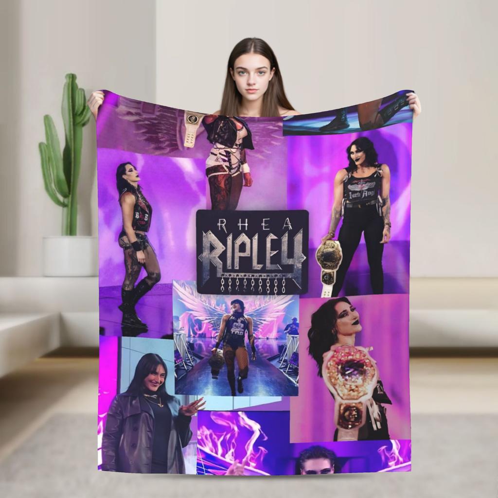 Rhea Ripley  Blanket Quality Warm Soft  Throw Blanket Winter Travel Office Home Decor Pattern Bedspread