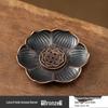 Copper Gourd Multi-functional Incense Holder and Burner with Lotus Design for Sticks and Coils.
