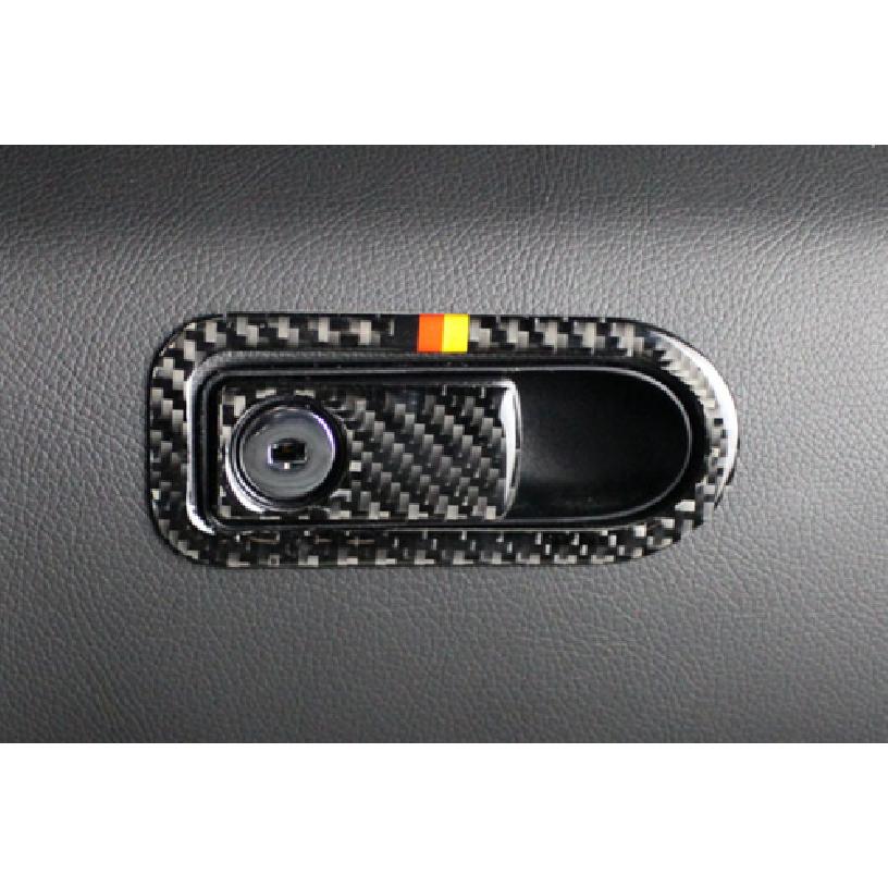 Co-Pilot Storage Box Handle Bowl Trim For 2016-21 Mercedes-Benz GLC Carbon Fiber