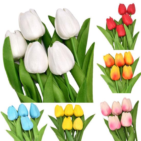 5 шт. имитация цветов тюльпана красивые многофункциональные очаровательные высококачественные искусственные цветочные тюльпаны поддельные цветы букеты для свадьбы