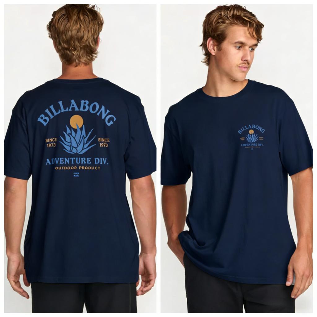 Billabong Мужская Повседневная Дайвинг PRFOSports 2026 Лето Мужская Футболка из Чистого Хлопка Мужская Одежда Мужская Футболка Уличная Одежда Y2K Топы
