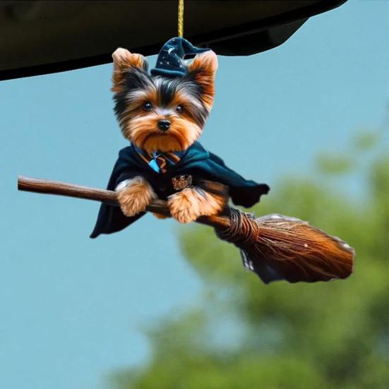 2D Плоская Акриловая Подвеска для Автомобиля - Милый Дизайн Собаки 0,37 см Тонкая Легкая Декорация для Ключей