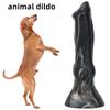 Женский смешанный цвет имитация без яичек пенис собаки дилдо мастурбационное устройство задний двор большой анальный плаг инструмент для анального расширения