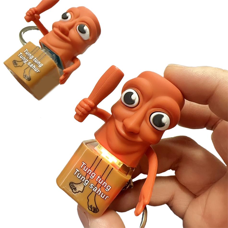 3D-печатная коллекционная игрушка-выражение лица Tung Tungtung Sahar 'Brainrot', Деревянный человечек-палка, Подходит для странных подарков