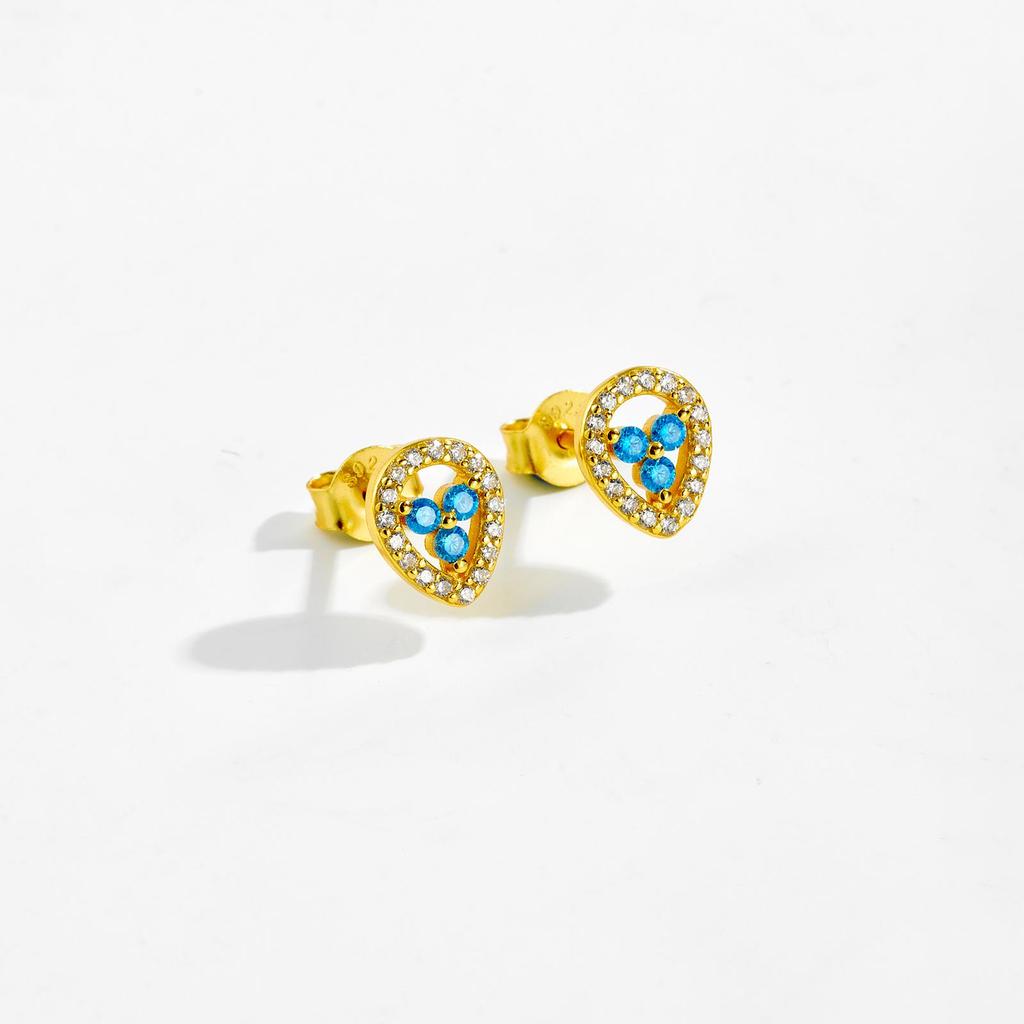 ANDYWEN Серьги-гвоздики из стерлингового серебра 925 пробы, элегантные женские серьги, инкрустированные кубическим цирконием, не вызывающие аллергию серьги-гвоздики, ювелирные украшения