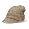 [Mozu] Вязаная шапка-бини с козырьком для взрослых CABLE VISOR KNIT CAP