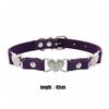 PU Leather Women Choker Adjustable Sparkling Heart Design
