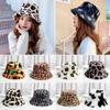 Winter New Fashion Multicolor Rainbow Casual Cow Faux Fur Fisherman Cap Cloche Hats Bucket Hat