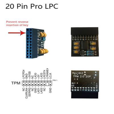 Модуль TPM 2.0, доверенная платформа, 20 контактов для ASUS TPM-L R2.0 Pro LPC AOM-TPM-9665V