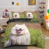 Samoyed Dog Duvet Cover King Queen Size Lovely Smile Pet Puppy Bedding Set Adults Women Cute White Animal Polyester Quilt Cover