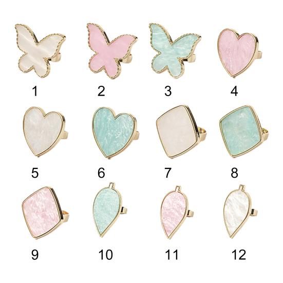 Ring Palette Universal Easy To Clean Golden Color Edge Nail Art Board Ring Plate for Mixing Foundations