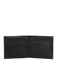 Bright Stripe Trim Bifold Wallet Black F