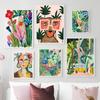 Tropical Colorful Girl Car Flower Koala Leopard Wall Art Canvas Painting Posters And Prints Wall Pictures For Living Room Decor No Frame