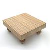 Wooden Shogi from Beginners To a Shogi Board with Shiratsubaki Upper Carved Pieces In the Official Font and a Stopper Piece 3-piece Set, Dans,