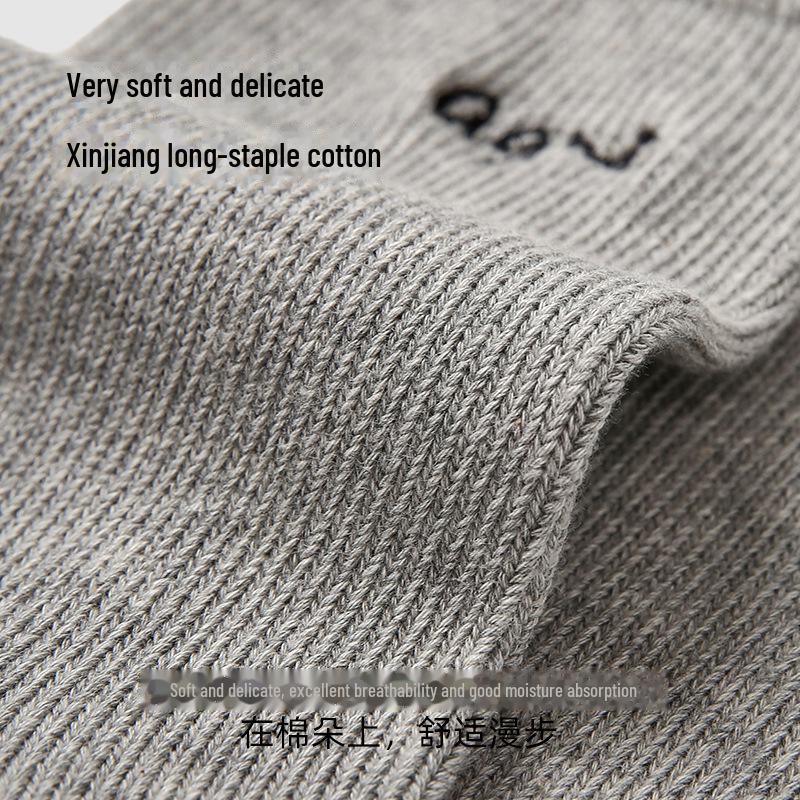 Женские носки Renaissance средней длины с вышитыми буквами — однотонные, дышащие, с толстой вязкой, идеально подходят для весны и осени.