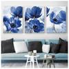 Скандинавский стиль, красивые синие цветы, постеры, домашний декор, минимализм, холст, картина, принт, настенная картина для гостиной, без рамки