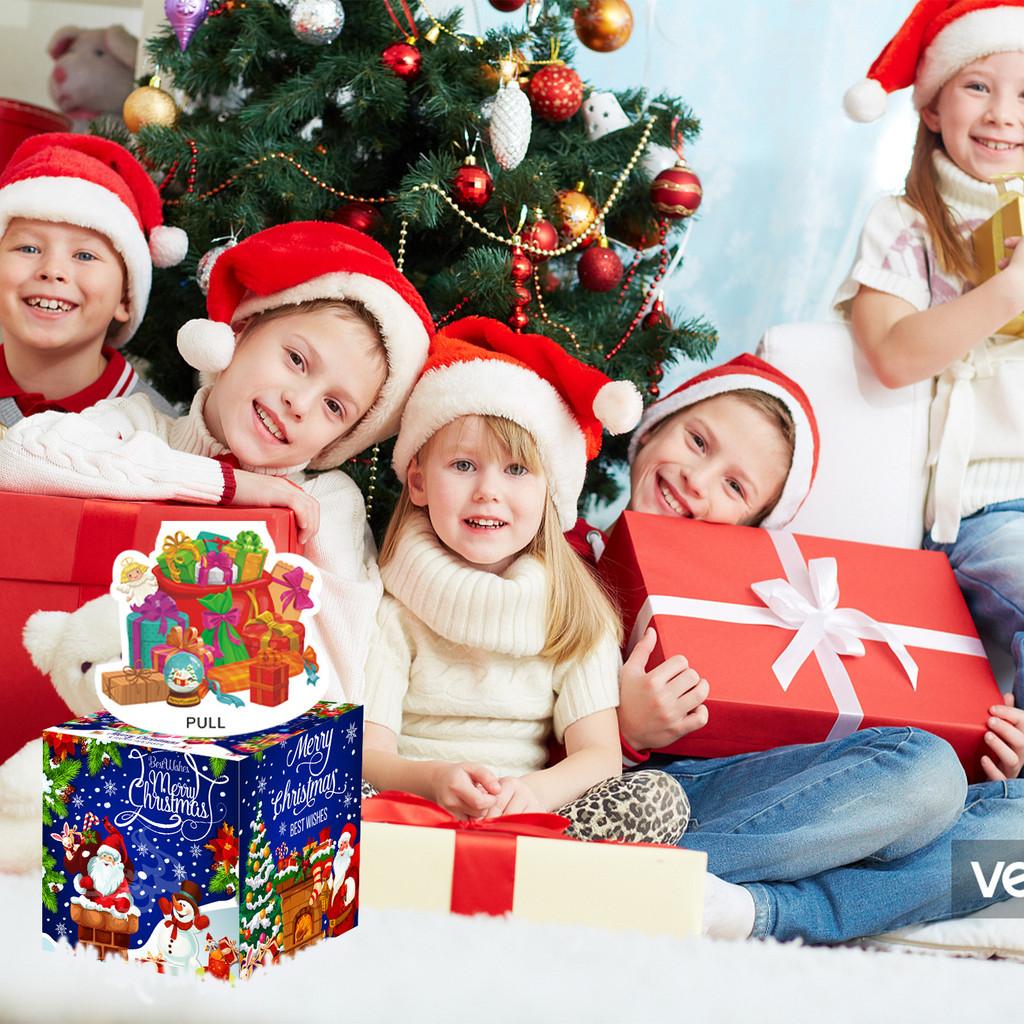 Синее Рождество Глубокая Тематика Узор Подарочная Коробка Праздничное Украшение Реквизит для Атмосферы